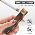 Vintage Cigarette Case With Built-in Lighter For 100s King Size Metal Box