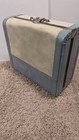 Vintage Small Baby Blue Travel Case Suitcase Luggage  read 