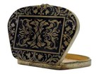 Vintage Powder Compact W  Mirror - Ornate Engraved Vanity Case - Collectible