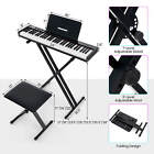 61-key Electric Piano Keyboard For Beginners W adjustable Stand   Stool