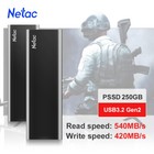 Netac 500gb Portable Ssd Usb 3 2 Gen2 10gbps Type-c External Solid State Drive