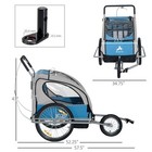 Elite Double Baby Bike Trailer - Child Bicycle Kids - Blue