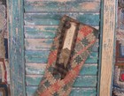 Rustic Primitive Christmas Stocking Made From Antique Coverlet  1 - Artisan Made