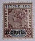 Travelstamps 1901 Seychelles Stamps Sg   40 Surcharged Overprints mogh Mint