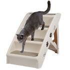 Dog Ladder W  Support Frame Foldable Pet Stairs 4 Non-slip Steps For High Bed