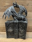 Dragon On Book Led Resin Figurine 8  X 6 