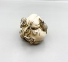 Vintage 1980-s Resin Netsuke Rats On Rice Bag Replica Antique Meiji Period Piece