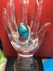 Vintage Native American Jewelry Ring Mother Of Pearl And Turquoise Signed  Nlee