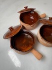 Antique French Terracotta Cooking Pot Set Of 4 Rustic Vallauris Pottery France