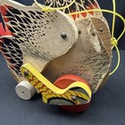 Fisher-price Cackling Hen Wooden Pull Toy  120 1958   1966 Vtg Usa