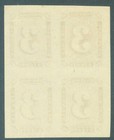 Liberia 1892  3c Numeral  Imperforate Block 4   Scarce Multiple  Nh  26