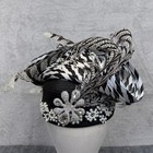 Elite Champagne Hat   Purse Set Fascinator Black Rhinestone Beaded Derby Church