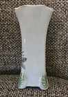 Royal Grafton Porcelain Wild Rose Bud Square Vase White Floral Print Vtg  7 x3 