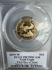 2019-w  10 Gold Eagle First Day Of Issue Mercanti Flag Signature  Pcgs Pr70 Dcam