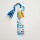 Vintage 80s Rainbow Bookmark Always Look  Sky Clouds 1983 Antioch Sunshine H-538