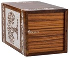 Memorial Funeral Urn Box Pet Dog Cat Ashes Handcrafted Engraved Rose Wood Tree