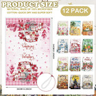 12 Pcs Seasonal Kitchen Towels Set For All Holidays Hand Dish Tea Towels Gift Bu