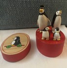Rare Set Of 4 Hagen Renaker  Penguin Figurines 