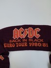 Vintage 80s Ac dc Back In Black Euro Tour 1980 1981 Scarf Very Rare