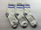 Bombas Vintage Style Blue Stripe Crew Socks Lot Of 3 Pairs Size M