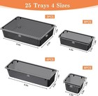 25 Pcs Plastic Drawer Organizer Set  4-size Versatile Organizer Trays   Storage