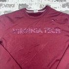 Virginia Tech Hokies Sweatshirt Men Xl Maroon Nike Therma Fit Crewneck Sweater  