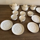 19 Pc Demitasse Tea Set Meito China Gold Rim Porcelain China