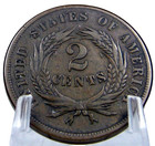1864 Two Cent Piece 2c Nice Coin Civil War Date Us Copper Coin --- scbg1-2