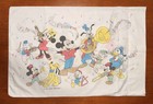 Vintage Disney Pillow Case Mickey  Minnie  Donald  Musical Instruments 1970s
