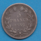 1832 T France 5 Francs Silver Coin