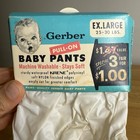 Vtg Gerber Vinyl Plastic Pants Size Ex Large 25-30 Lb Pull-on White Only 1 Pair