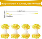 1600pcs 2mm Yellow Pearl Double Heads Handmade Flower Stamen Flower Stamens Pist