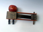 Vintage Halloween Pumpkin Man Ratchet Noisemaker Wooden