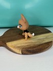 Rare Littlest Pet Shop   724 Tan Black White Corgi Teal Diamond Eyes Blemished