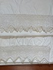 Vintage White Cotton Pillowcases Crocheted Lace Trim Set Timeless Elegance