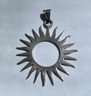 Vintage 925 Sterling Silver Mexico Modern Sun Pendant Taxco