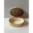 Vintage Kissing Cherubs Oval Enamel Hinged Pill Box 2 