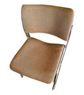 Vintage David Rowland Mid Century Modern Metal Chrome 40 4 Chair Stacking 4pc