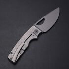 Oz Machine Co Roosevelt Speedholes - Stonewashed Titanium   Elmax Blade