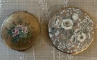 2 Vintage Stratton Floral Gold Powder Makeup Mirrored Compacts  Made In England