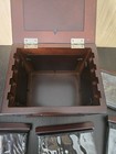 Vintage 2001 The Bombay Company Mahogany Photo Box Storage Holds 101 4x6 Photos