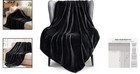 Ultra-soft Fleece Throw Blanket In Black - Perfect For All Seasons