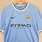 Manchester City Nike 2013 2014 Football Shirt Soccer Jersey Mens Large Blue 