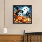 5d Diy Diamond Painting Kits For Adults Halloween Cat And Pumpkin Diy Paint With