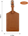 Pu Luggage Tags Set Of 2 Travel Bag Id Labels Adjustable Strap Suitcase Identifi