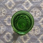 Vintage Hoosier Glass Emerald Green Glass Vase 9    Tall Quilted Diamond 4095
