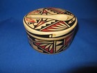 Zuni Native American Indian Spice Tea Herb Box Beautiful Painted Polished Wood