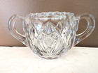 Vintage Heavy Leaded Crystal 2-handle Sugar Bowl Cut Glass Classic Elegance