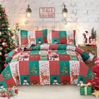 Christmas Quilt Set Full size Christmas Snowman Quilts Queen Xmas Green
