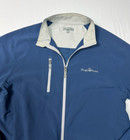 Peter Millar Wind Windbreaker Jacket Blue Zip Up Performance Golf Men s M Nice 